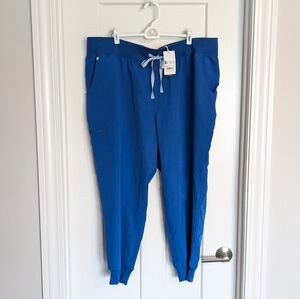 FIGS Zamora High Waisted Joggers with Yoga Waistband - Royal Blue sz 4XLP